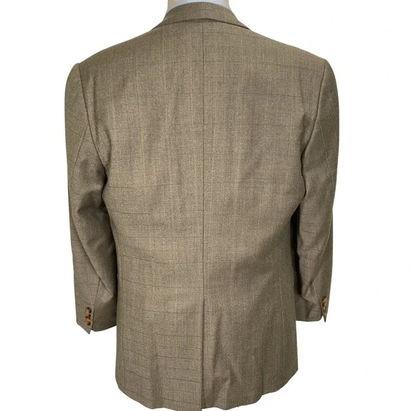 Chaps Ralph Lauren Suit Men 40R 30W 29L Brown Green PlaidHoundstooth Canada Suits